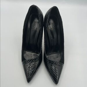 Balmain Textured Black Heels
